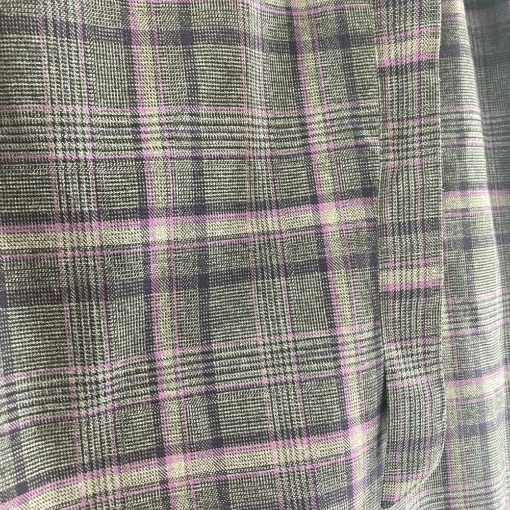Plaid Gray and Purple Women's Skirt - Picture 3 of 7